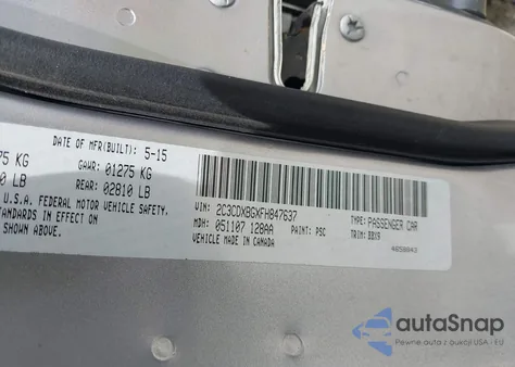 2015 Dodge Charger Se from USA, damaged, VIN 2C3CDXBGXFH847637